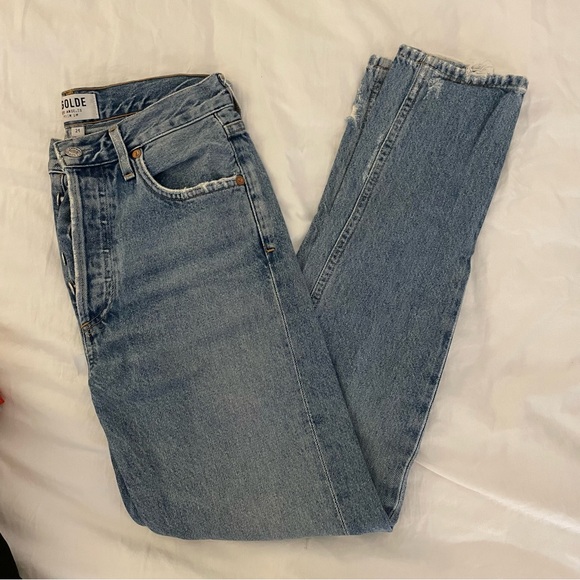 Agolde High Waisted Straight Leg Jean - Picture 1 of 2